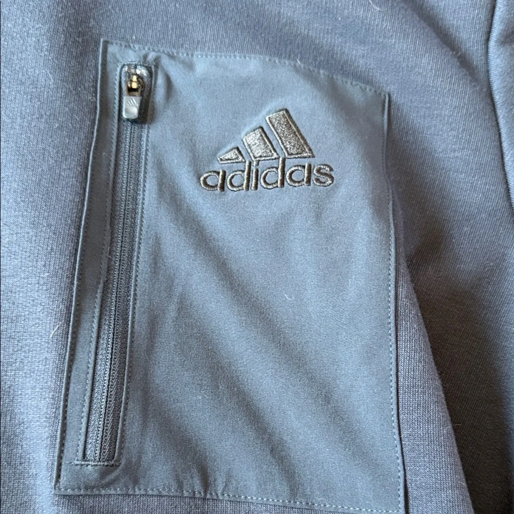 adidas Black Hooded Sweatshirt with Zip Chest Pocket